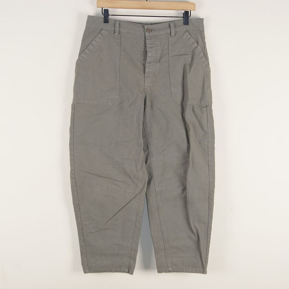 Prana Rock Ridge Melrose Barrel Leg Green Utility Pants Womens Sz 12